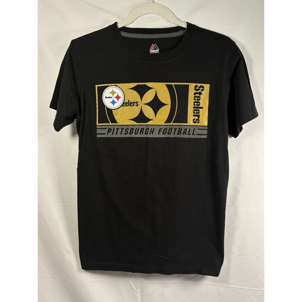 Unisex Majestic PITTSBURGH STEELERS FOOTBALL Tee - Size Small